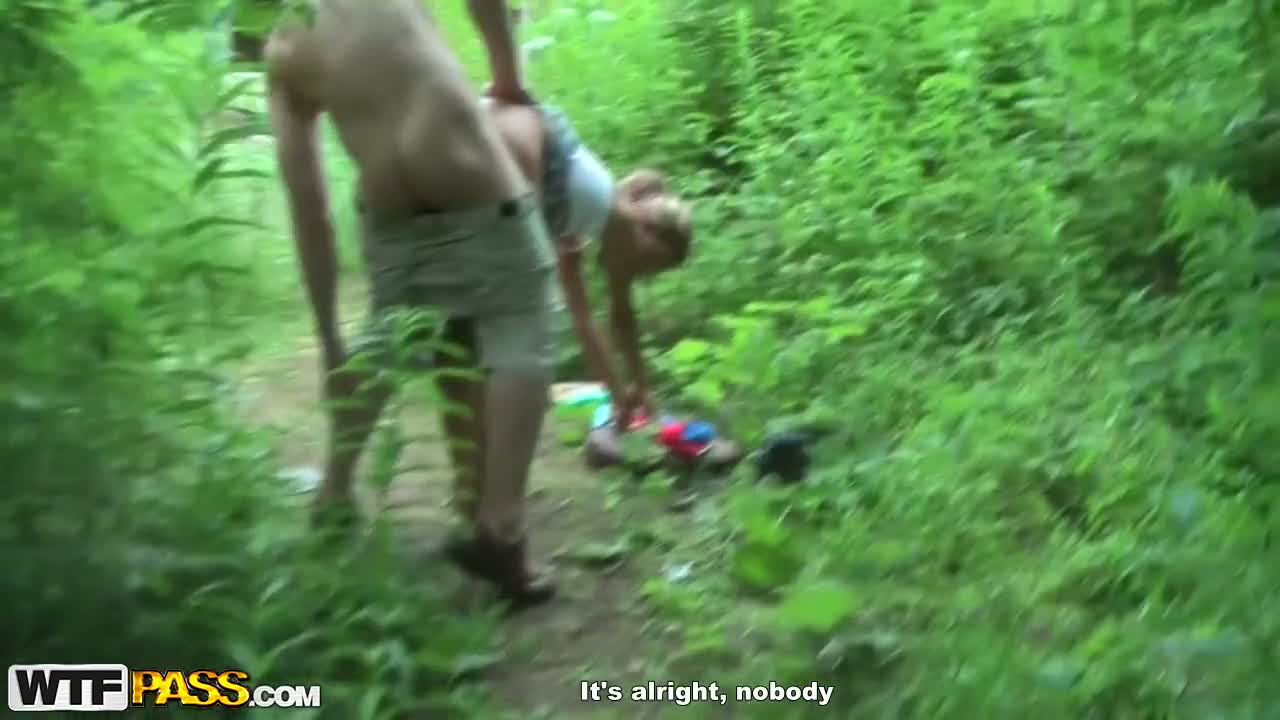 Skinny young babe in public sex video